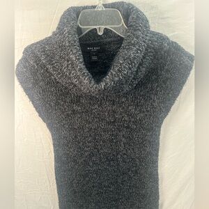 Nine West Jeans Sleeveless Turtleneck Sweater Dress Tunic Gray Med